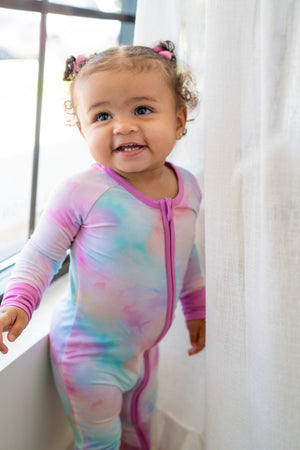Cotton Candy Tie Dye | Convertible Bamboo Zippy by Boosh Baby image 4