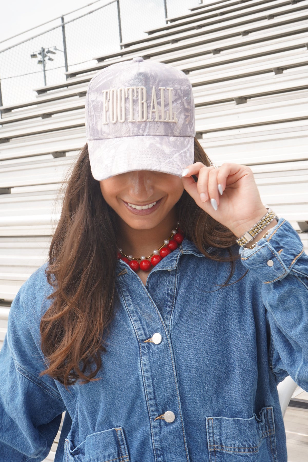 FOOTBALL. - Washed Camo Trucker Hat by KenzKustomz, view 1