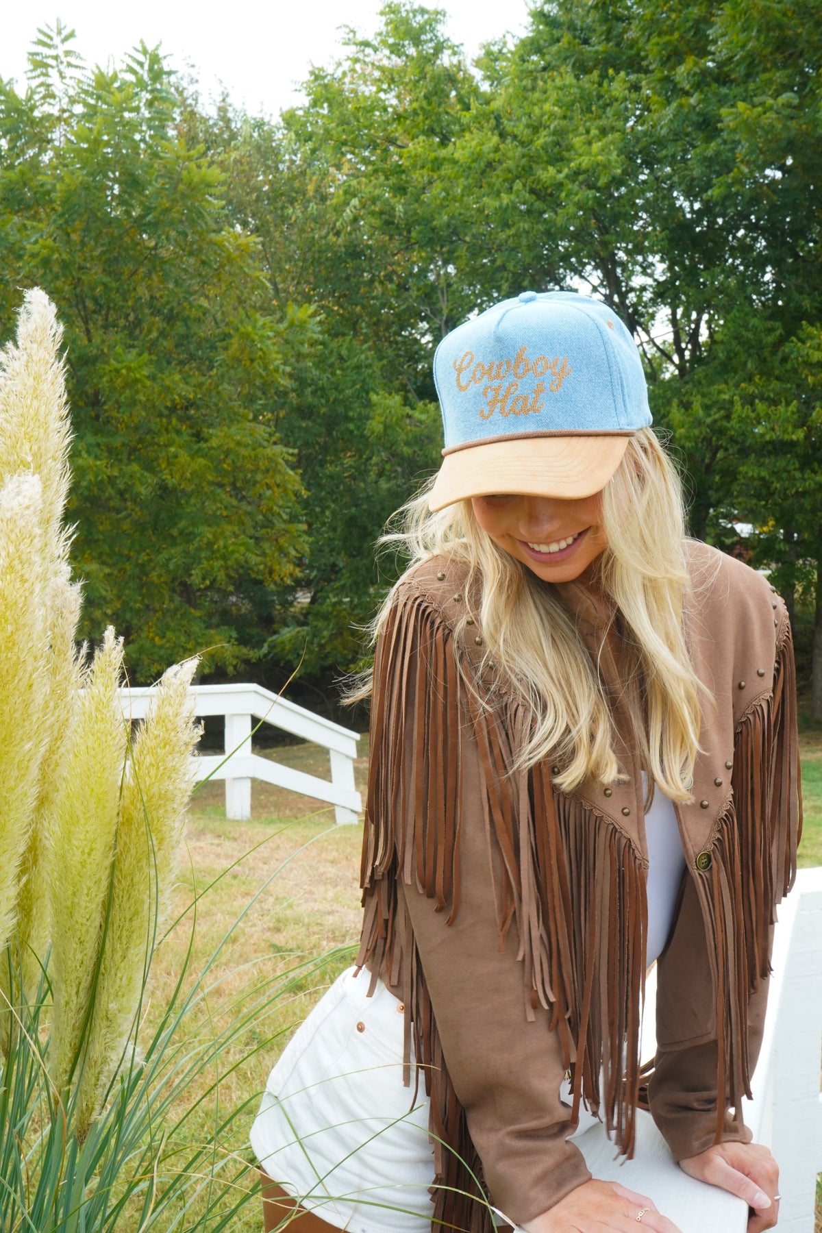 Cowboy Hat - Denim Trucker Hat by KenzKustomz, view 23