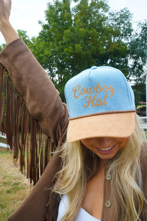 Cowboy Hat - Denim Trucker Hat by KenzKustomz, view 14