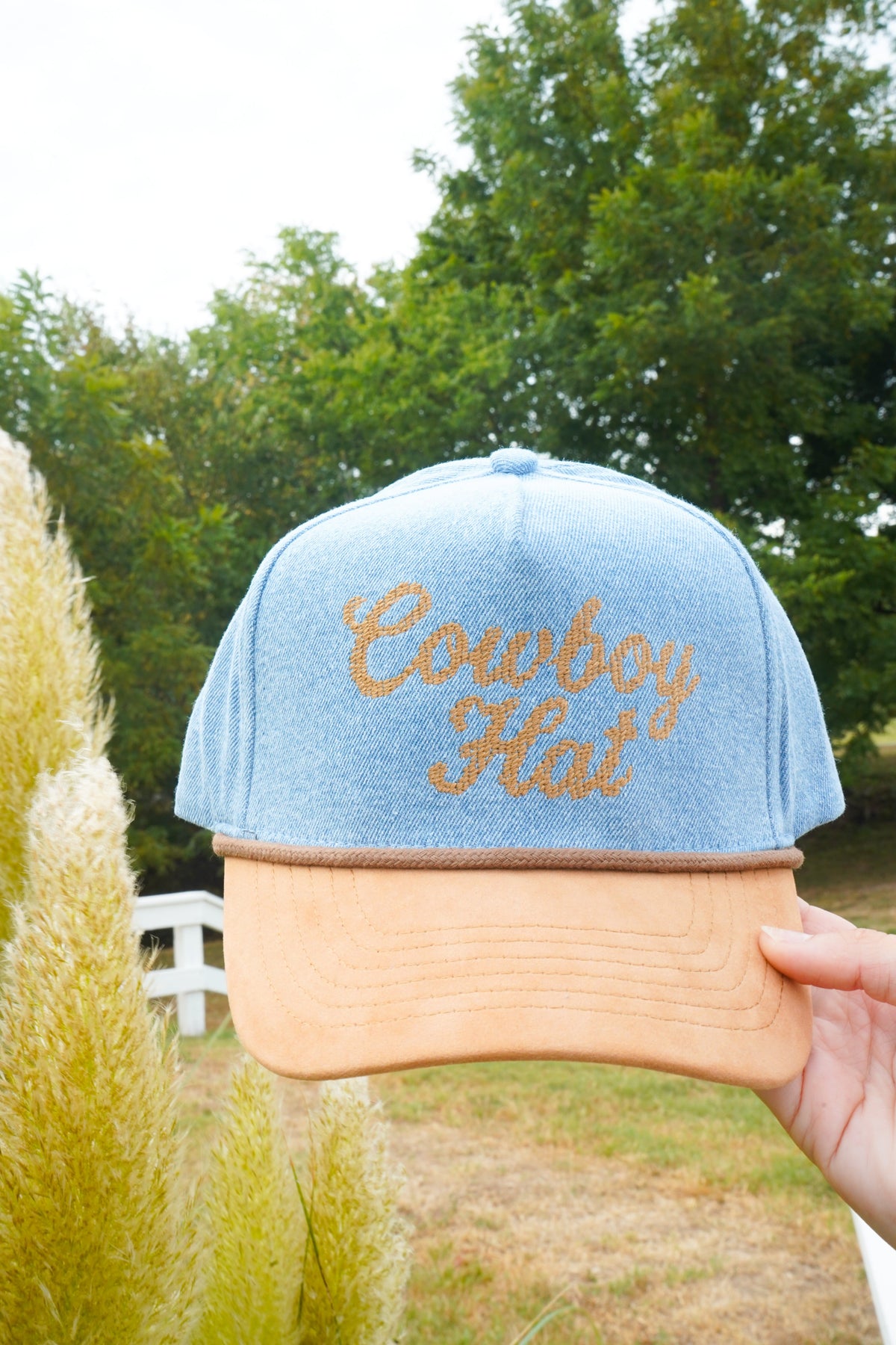Cowboy Hat - Denim Trucker Hat by KenzKustomz, view 7