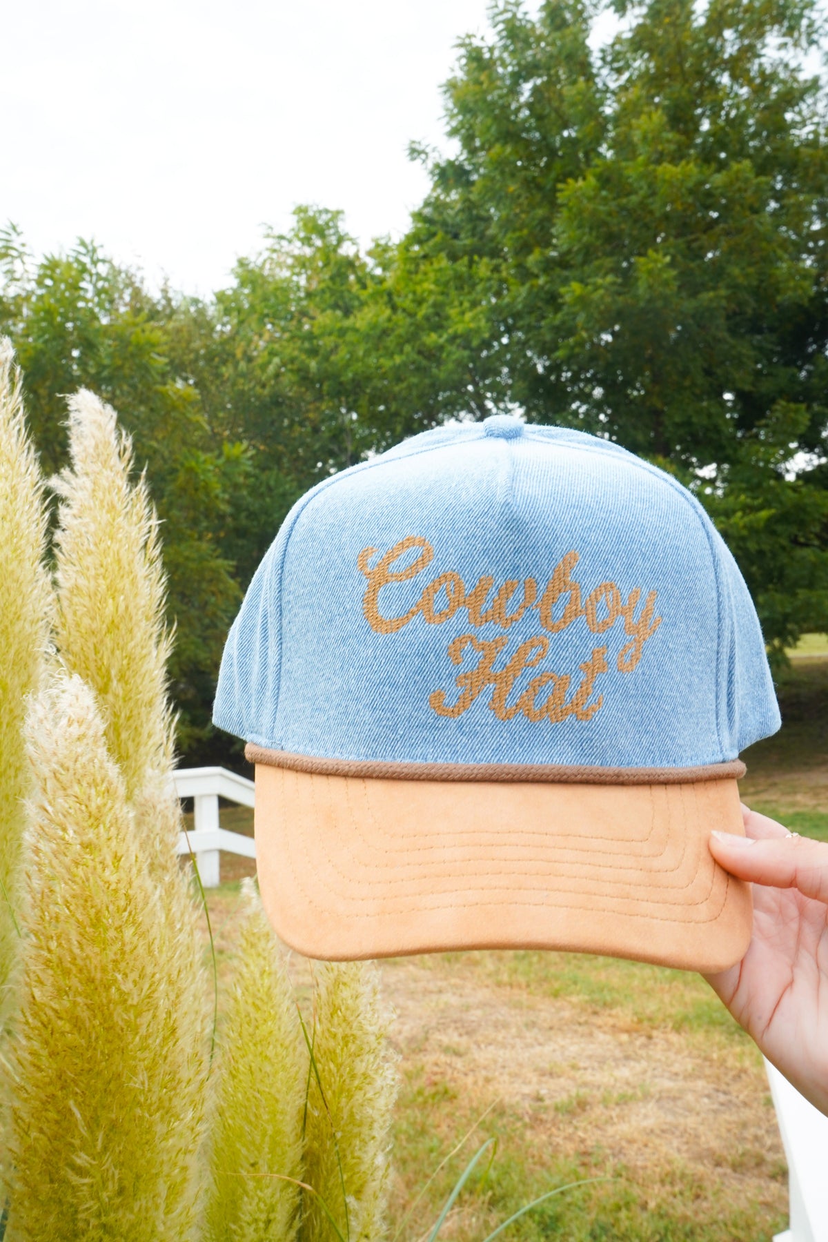 Cowboy Hat - Denim Trucker Hat by KenzKustomz, view 6
