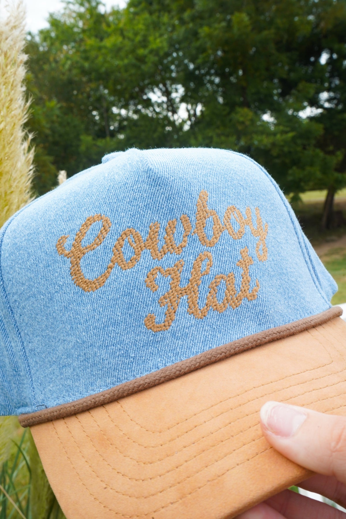 Cowboy Hat - Denim Trucker Hat by KenzKustomz, view 4
