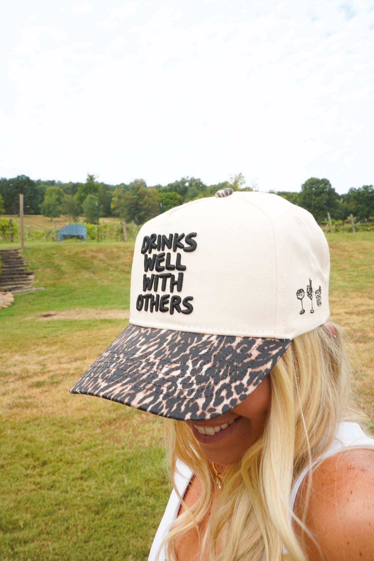Drinks Well with Others - Luxe Leopard Trucker Hat by KenzKustomz, view 11