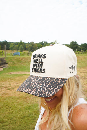 Drinks Well with Others - Luxe Leopard Trucker Hat by KenzKustomz, view 11