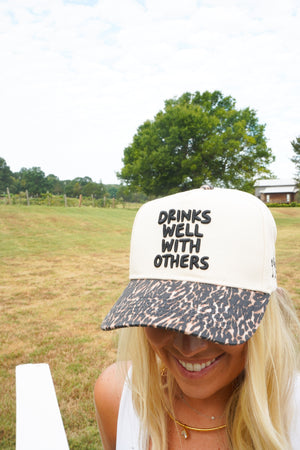 Drinks Well with Others - Luxe Leopard Trucker Hat by KenzKustomz, view 7