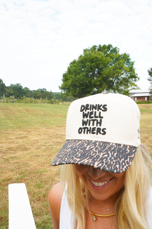 Drinks Well with Others - Luxe Leopard Trucker Hat by KenzKustomz, view 6