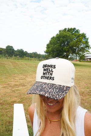 Drinks Well with Others - Luxe Leopard Trucker Hat by KenzKustomz, view 5