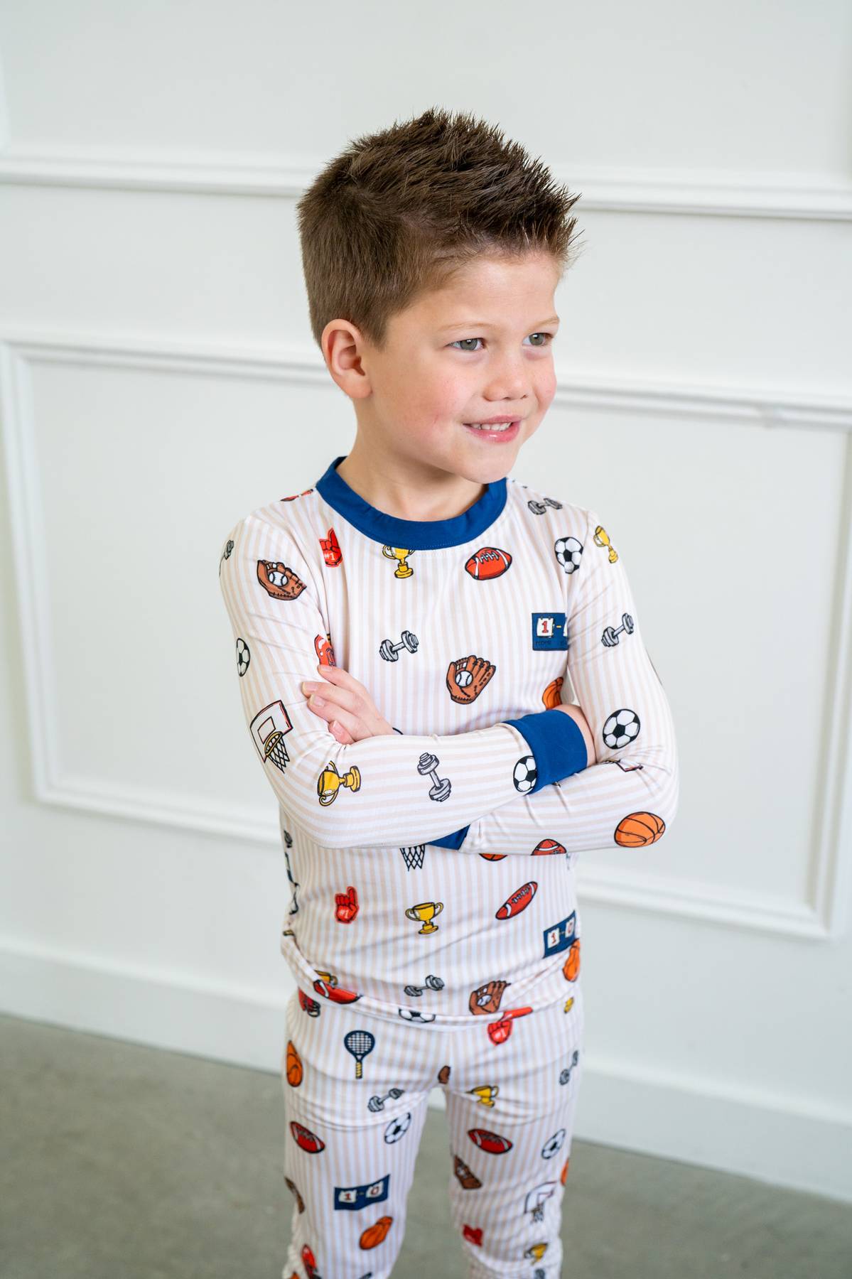 Vintage Varsity Sports | Two Piece Long Sleeve by Boosh Baby image 1