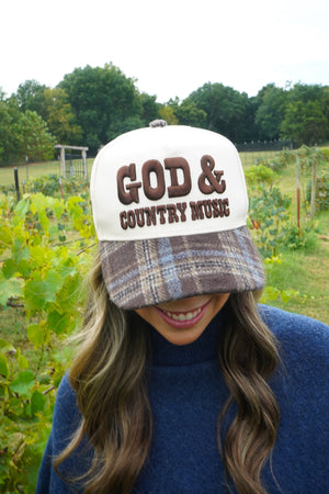 God & Country Music Trucker Hat by KenzKustomz, view 4