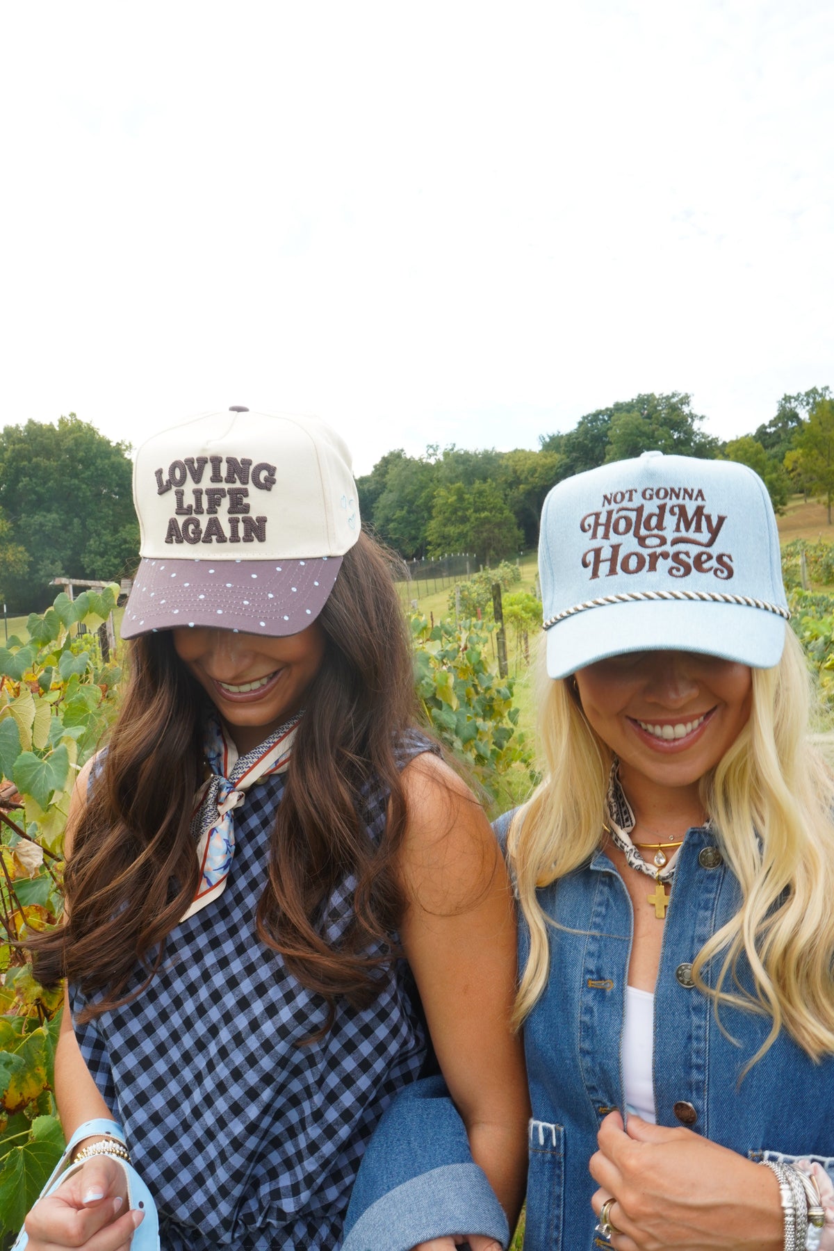 Hold My Horses - Denim Trucker Hat by KenzKustomz, view 13