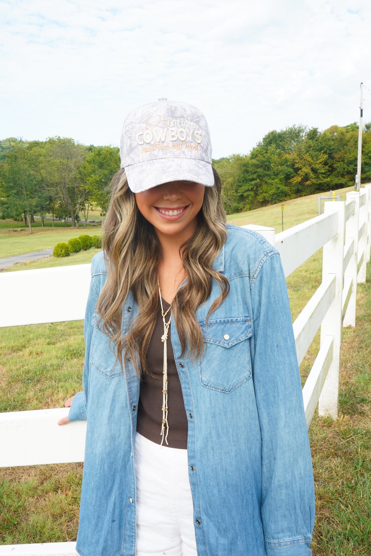 I'm Into Cowboys - Washed Camo Trucker Hat by KenzKustomz, view 23