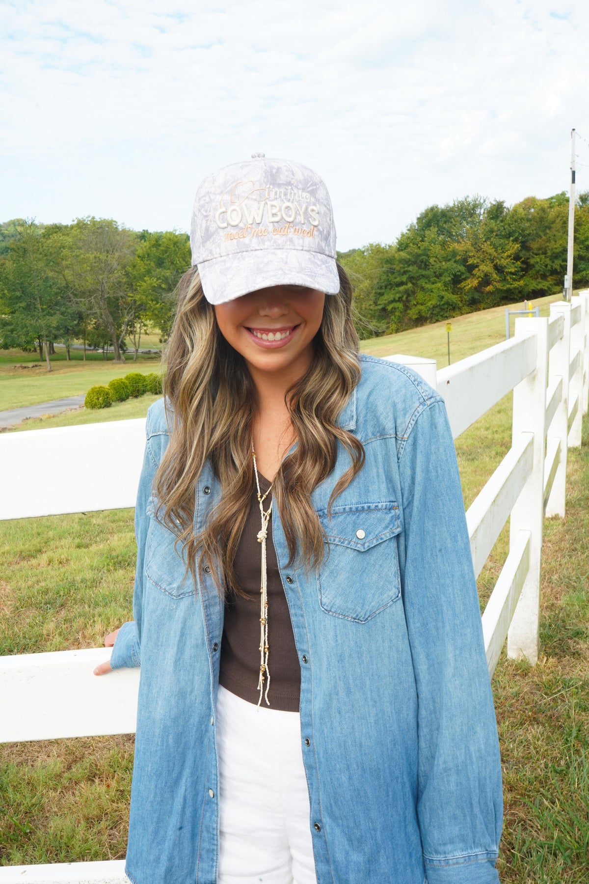 I'm Into Cowboys - Washed Camo Trucker Hat by KenzKustomz, view 22