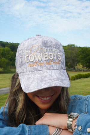 I'm Into Cowboys - Washed Camo Trucker Hat by KenzKustomz, view 17