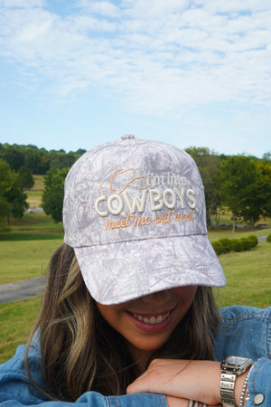 I'm Into Cowboys - Washed Camo Trucker Hat by KenzKustomz, view 15