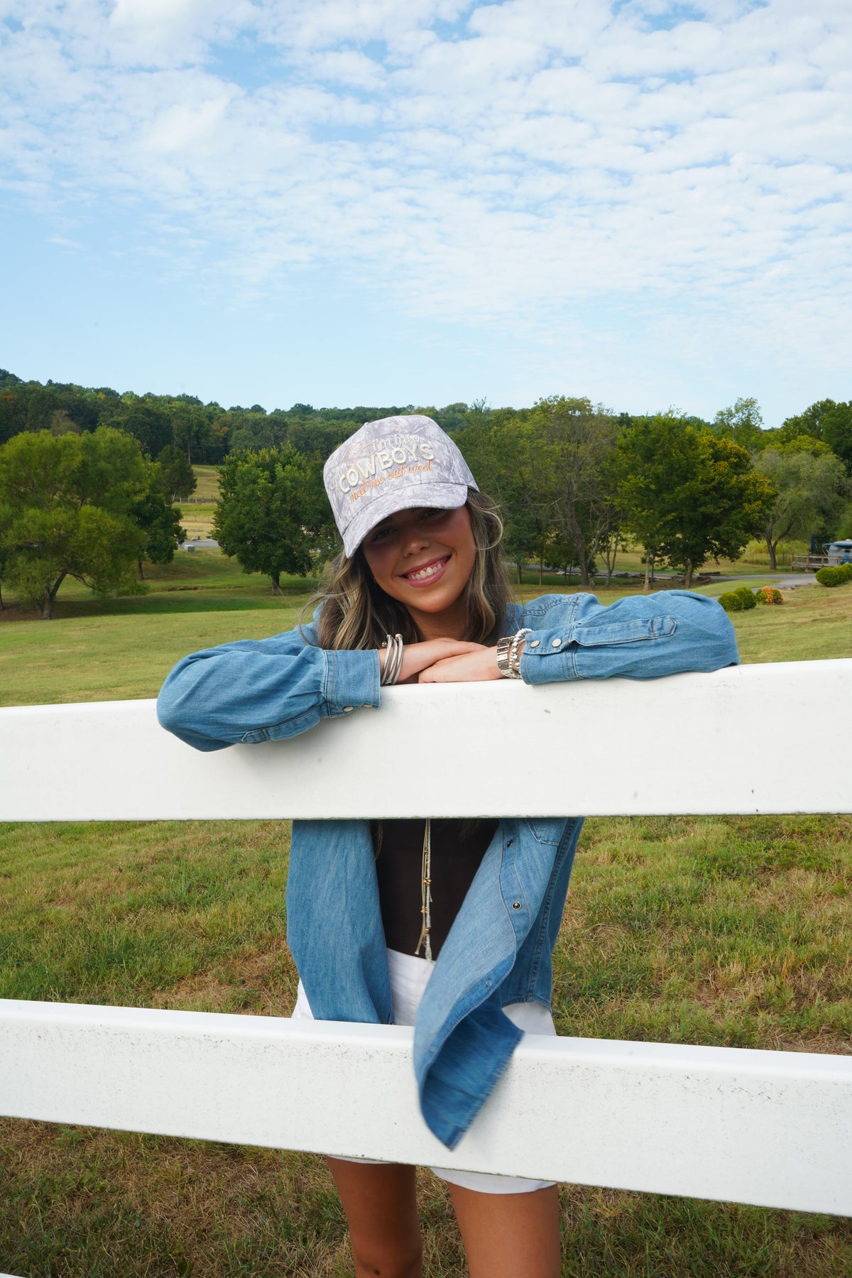 I'm Into Cowboys - Washed Camo Trucker Hat by KenzKustomz, view 14