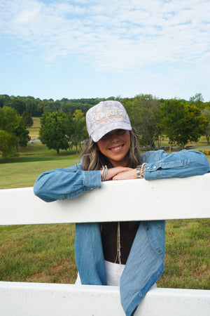 I'm Into Cowboys - Washed Camo Trucker Hat by KenzKustomz, view 11