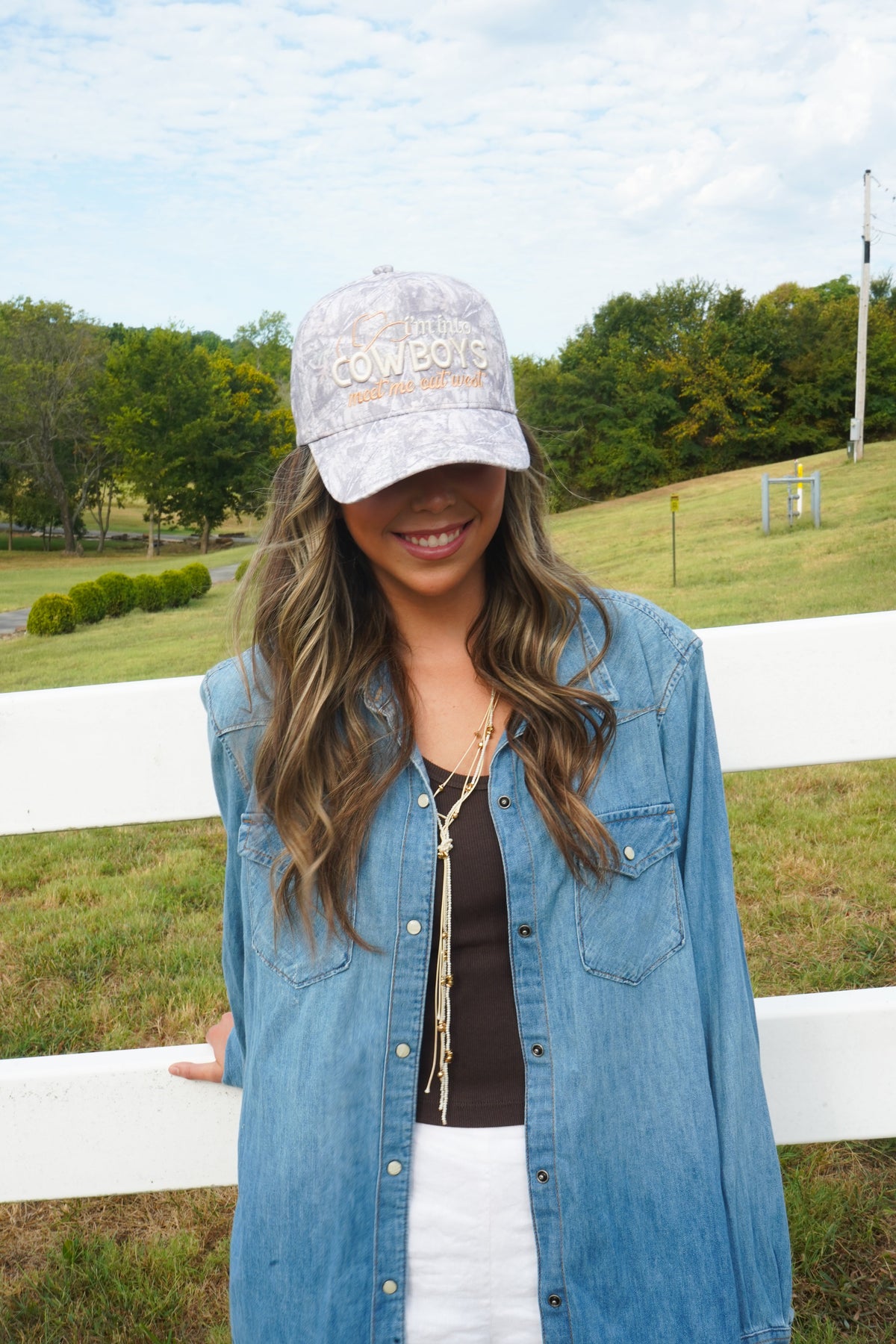 I'm Into Cowboys - Washed Camo Trucker Hat by KenzKustomz, view 4