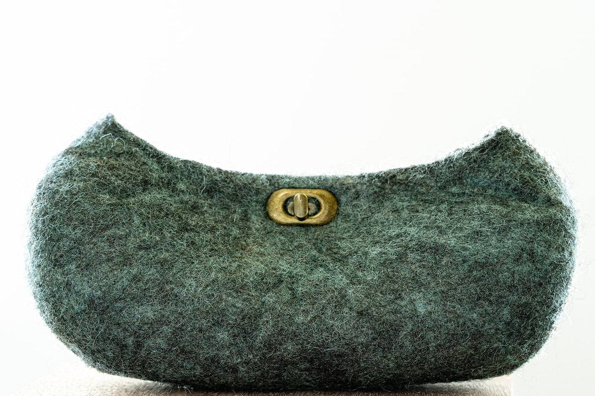 The Frances Handbag handcrafted wool bag by Comfy Bear Home