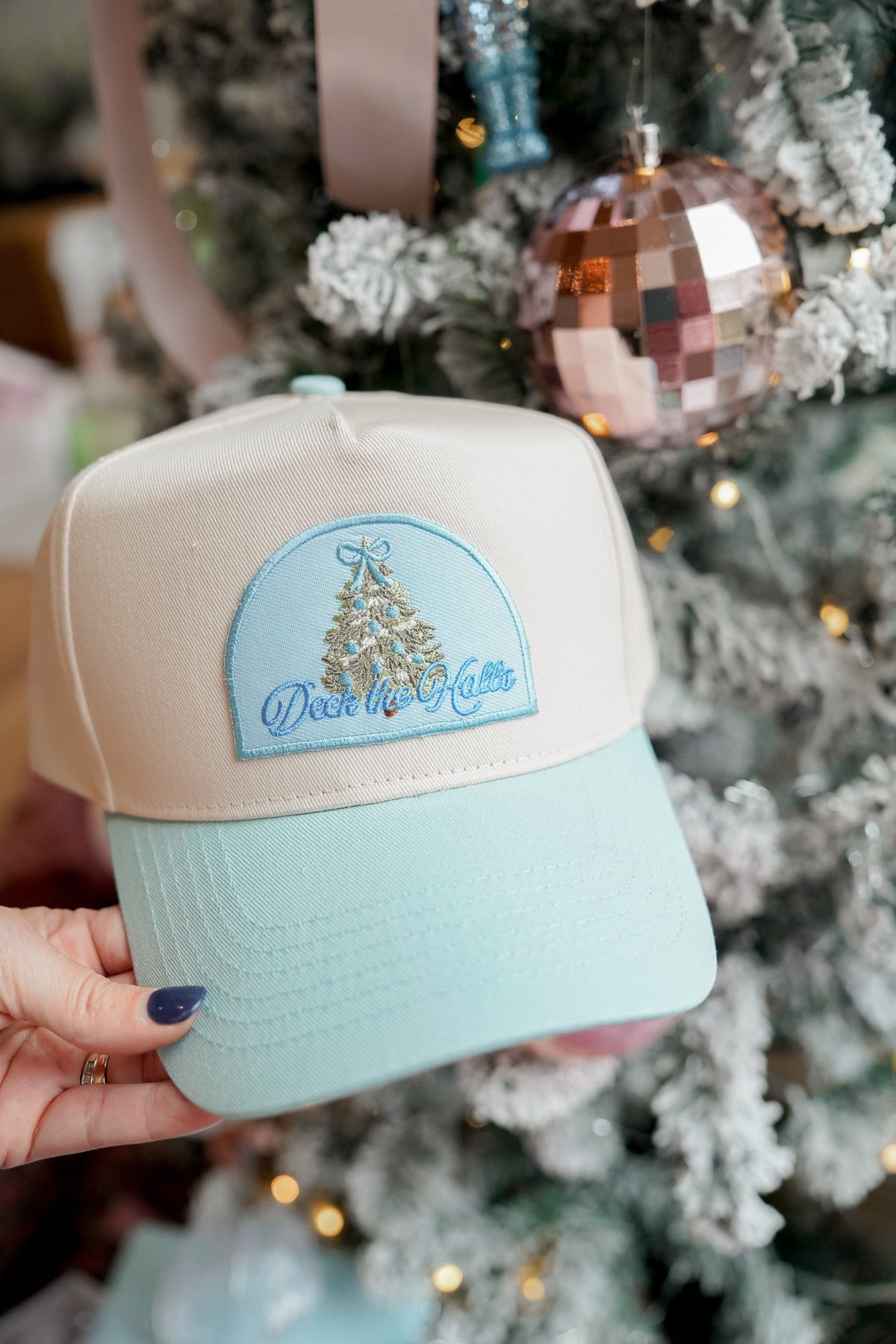 Deck the Halls Trucker Hat by KenzKustomz, view 6