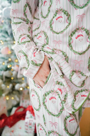 Pink Santa - Ribbed Long Pajama Set by KenzKustomz, view 23