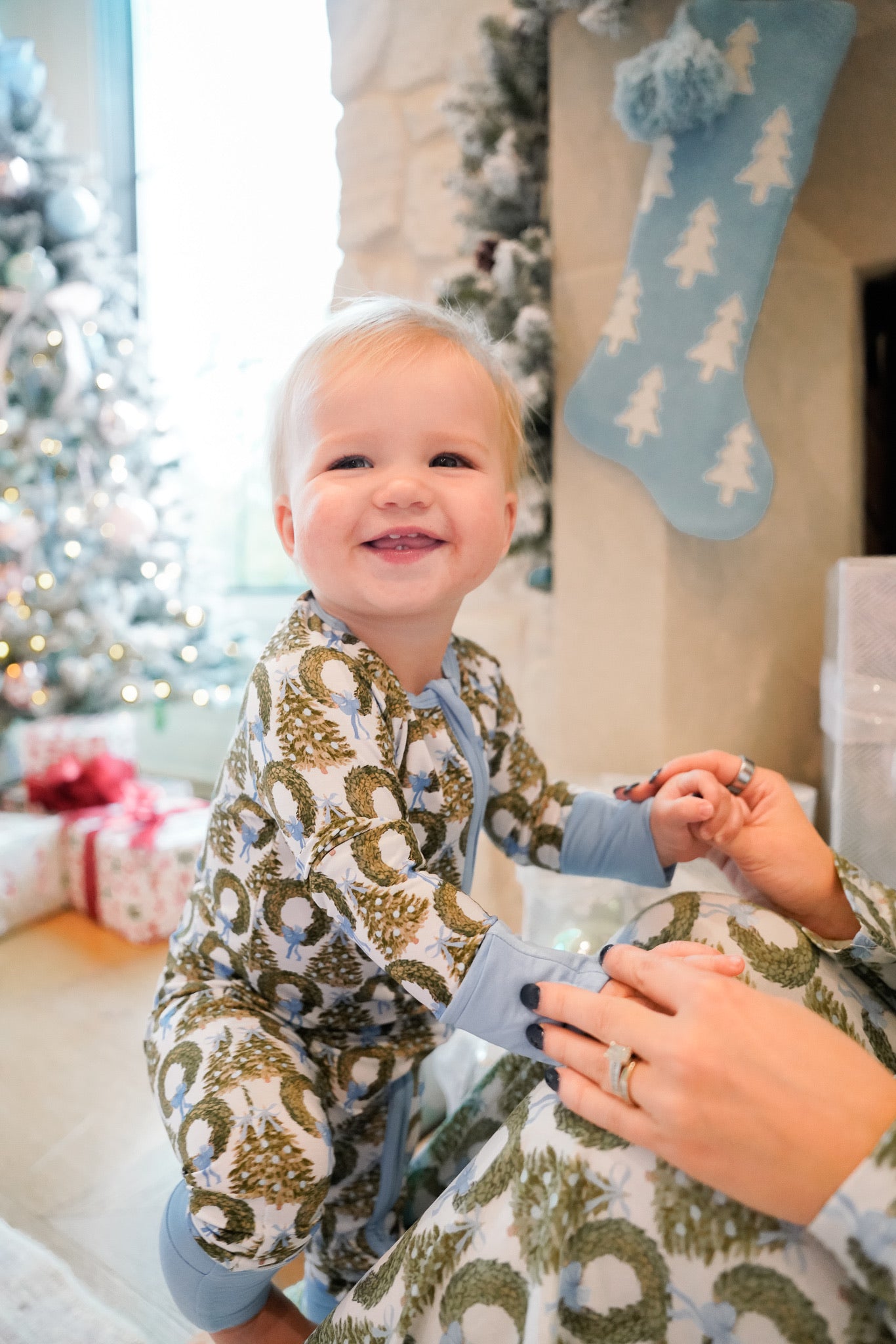 Deck the Halls - Bamboo Sleeper by KenzKustomz, children's boutique clothing main product photo