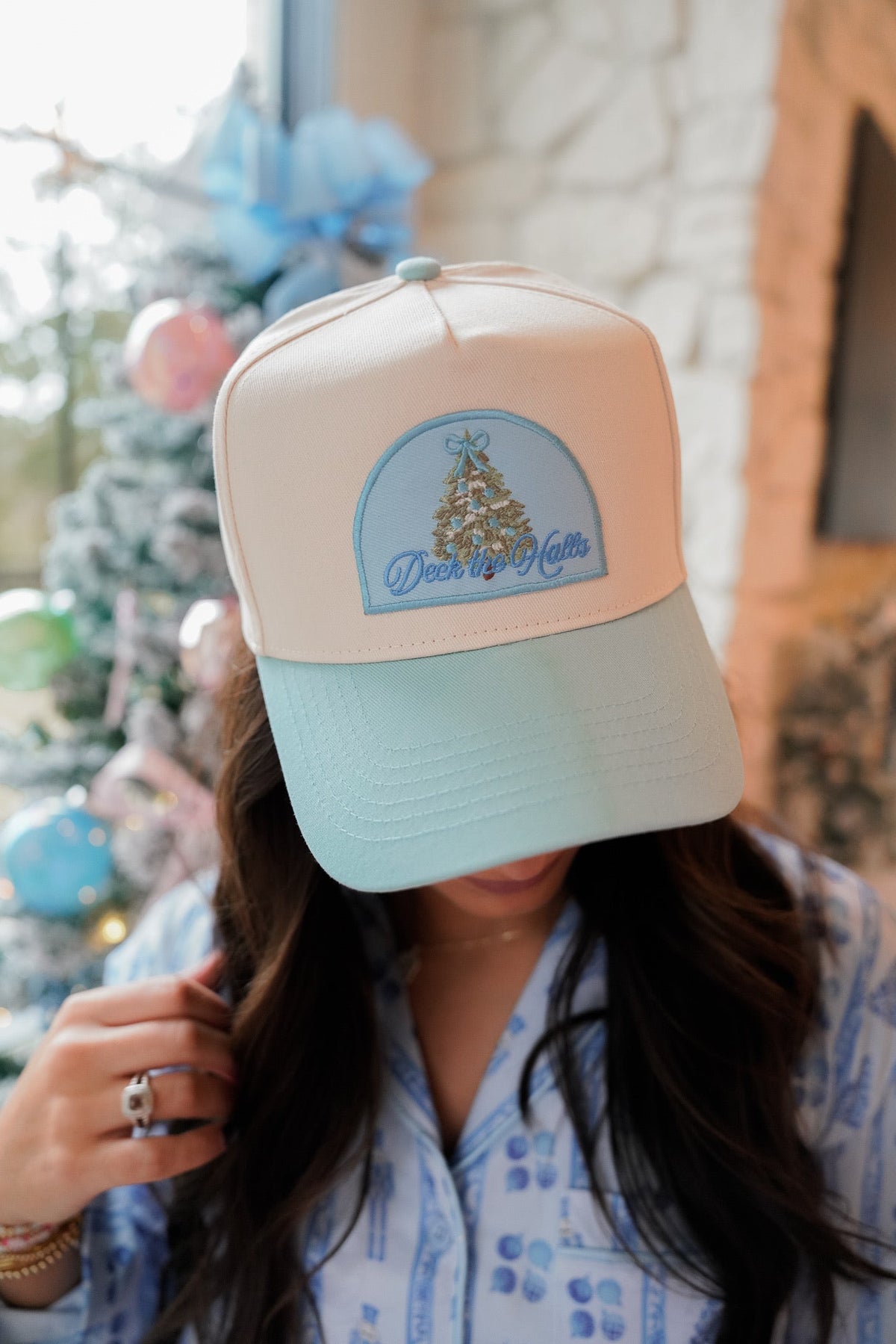 Deck the Halls Trucker Hat by KenzKustomz, view 2