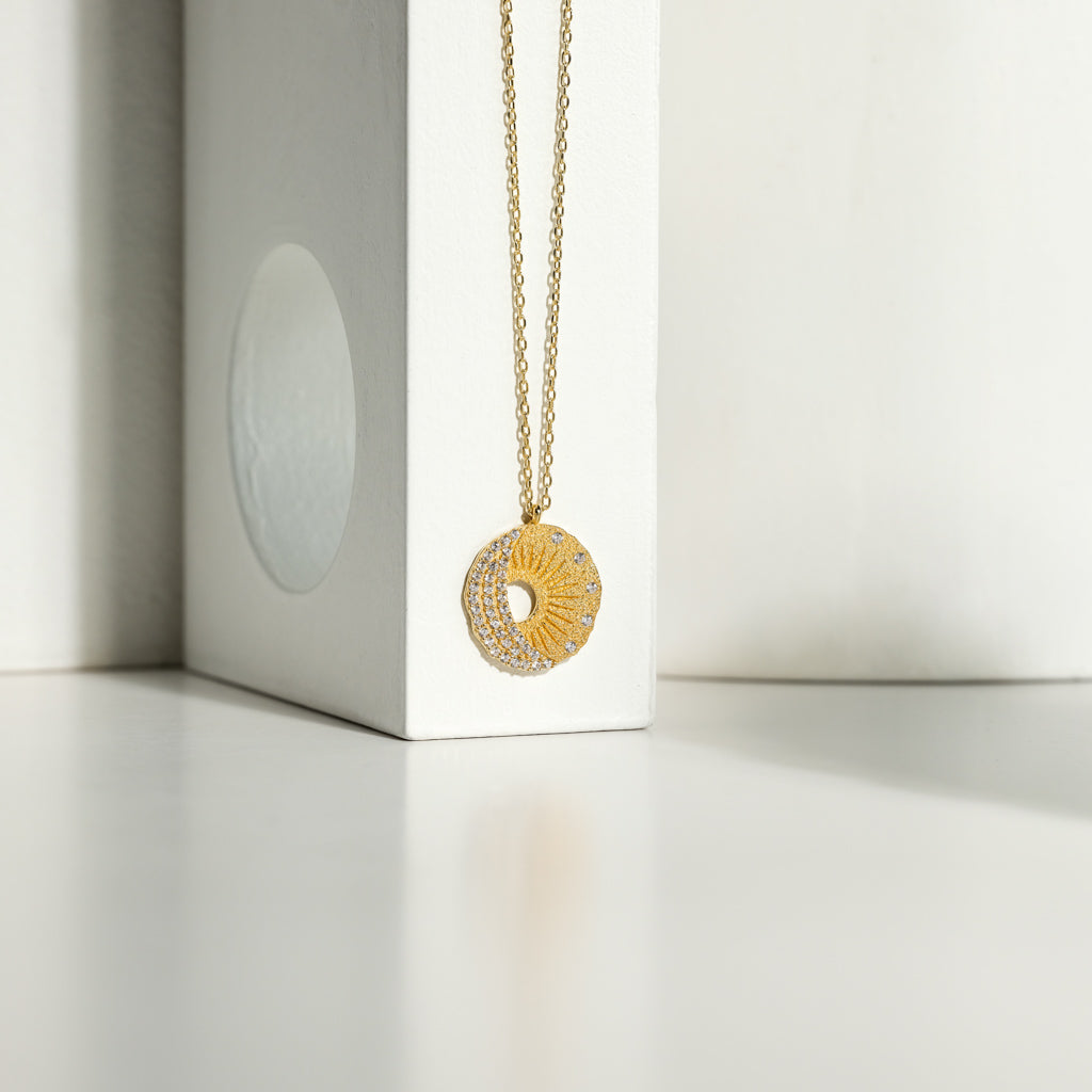 Celestial Coin Necklace | Gold Vermeil handmade jewelry by Ke Bella