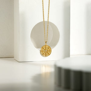 Compass Coin Necklace | Sterling Silver handmade jewelry by Ke Bella