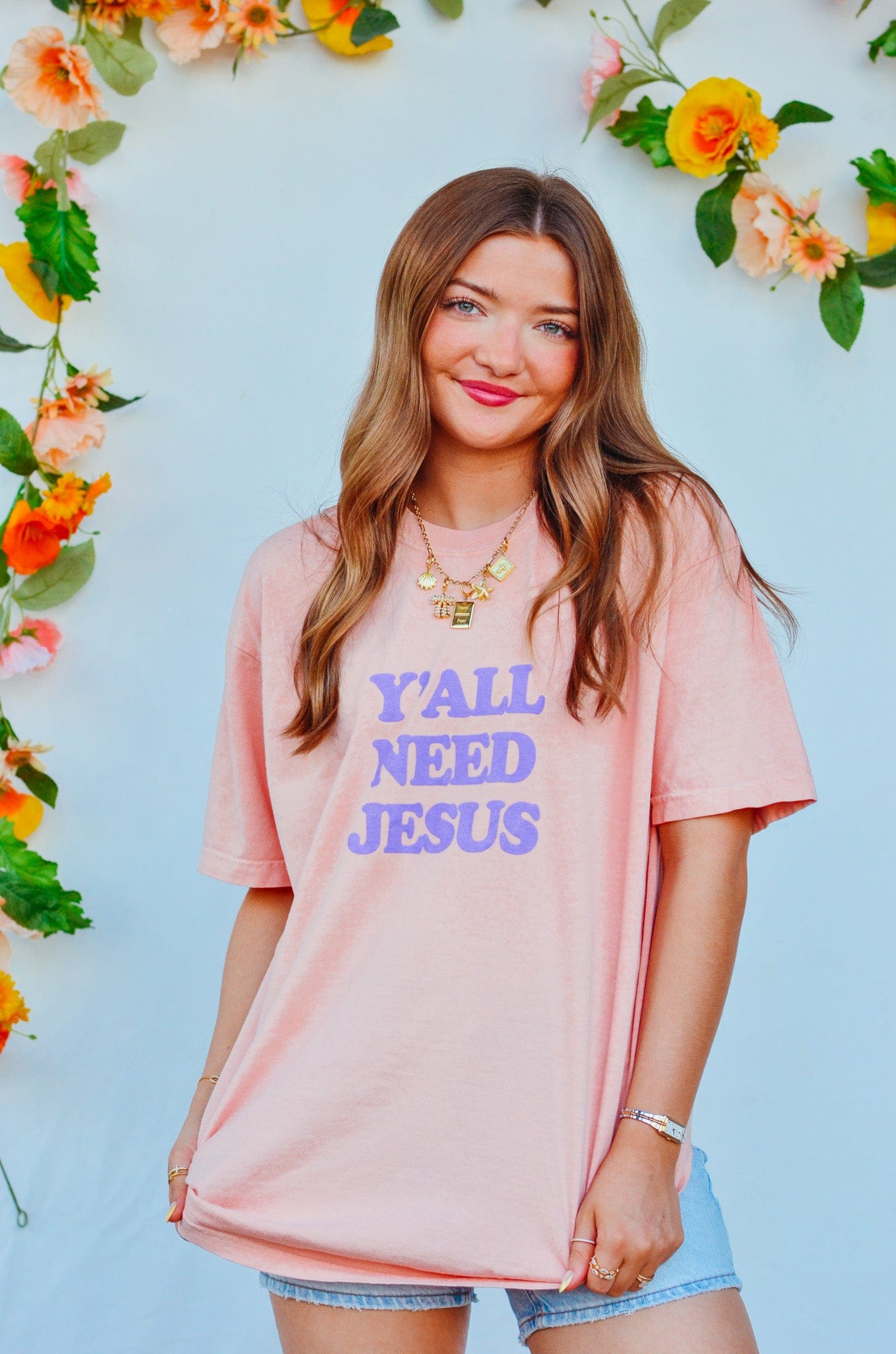 Y'all Need Jesus Tee by Southern Bliss Company, Southern lifestyle apparel main product photo