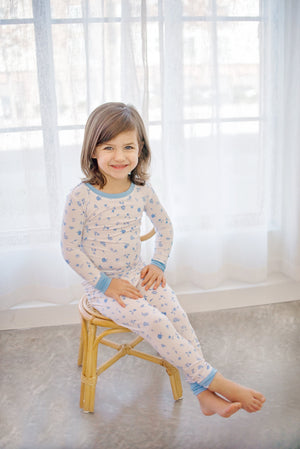 Ditsy Blue Floral | Two-Piece Pajama Set by Boosh Baby image 6