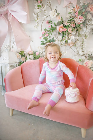 Cotton Candy Tie Dye | Two-Piece Pajama Set by Boosh Baby image 5