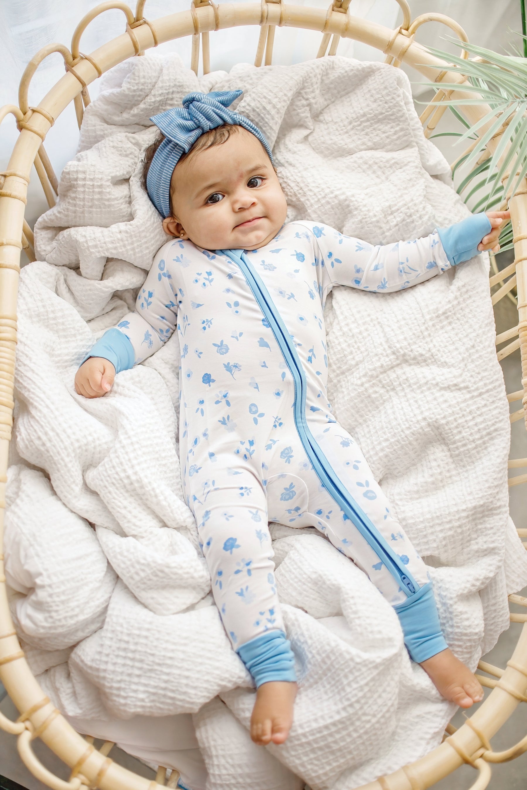 Ditsy Blue Floral Zippy by Boosh Baby image 2