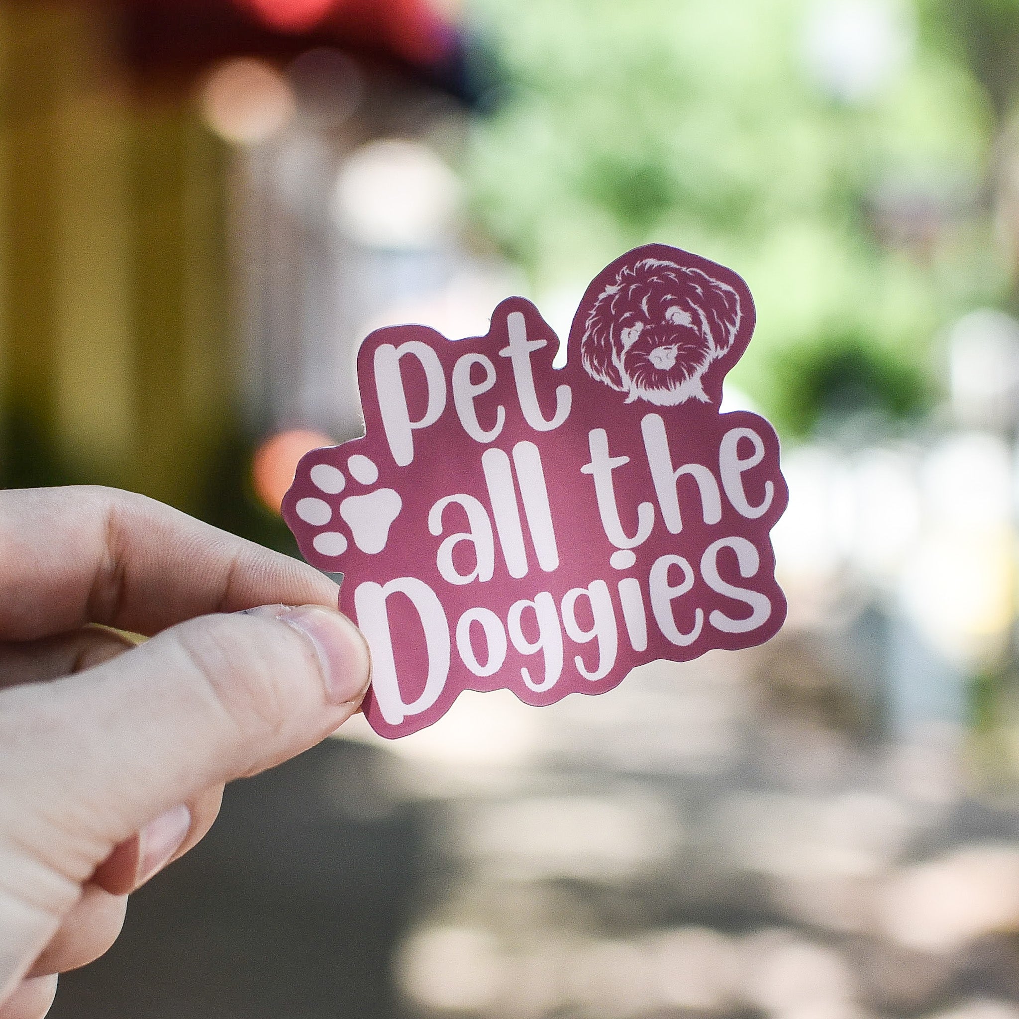 Pet All The Doggies - Sticker by Still Magnolia, vinyl decal main product photo