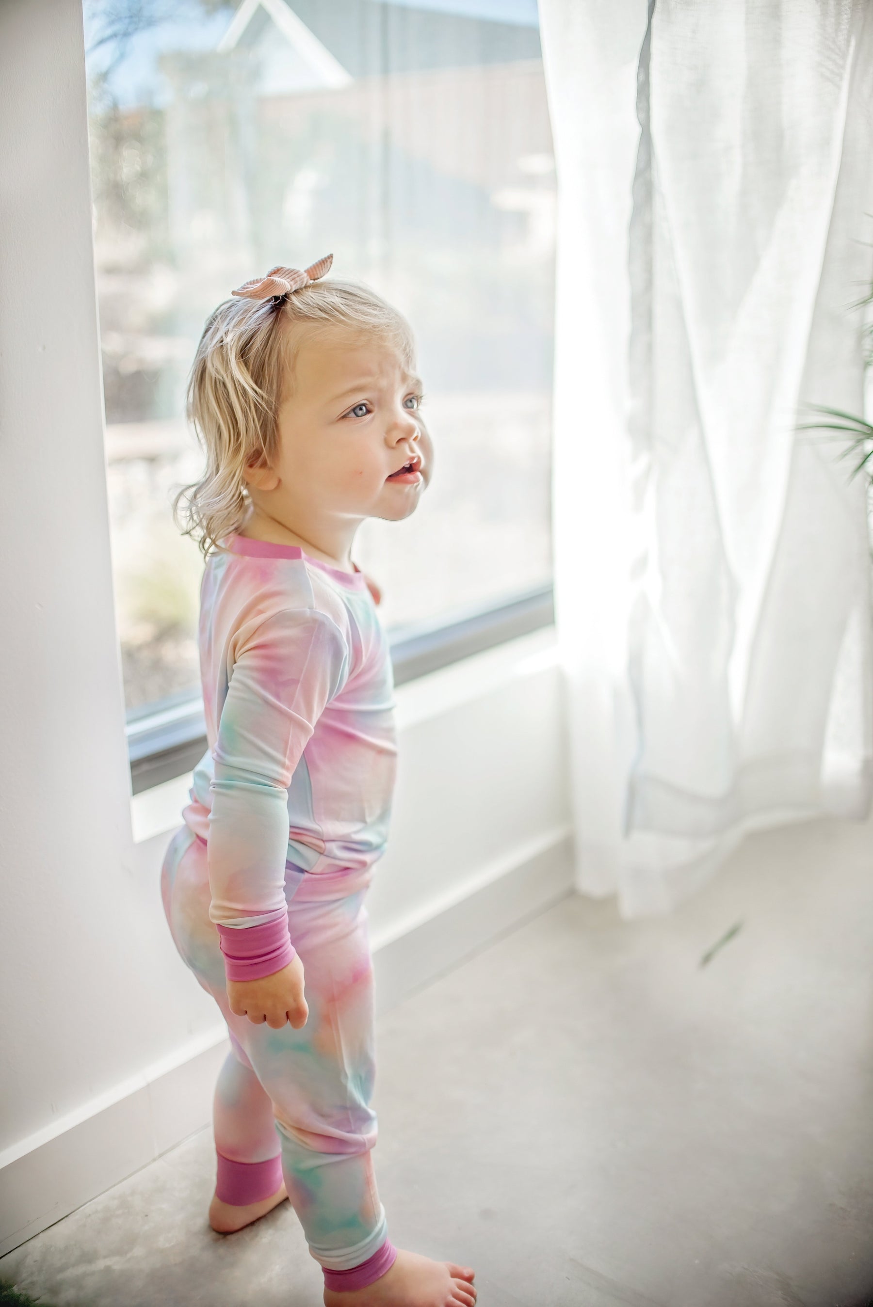 Cotton Candy Tie Dye | Two-Piece Pajama Set by Boosh Baby image 3