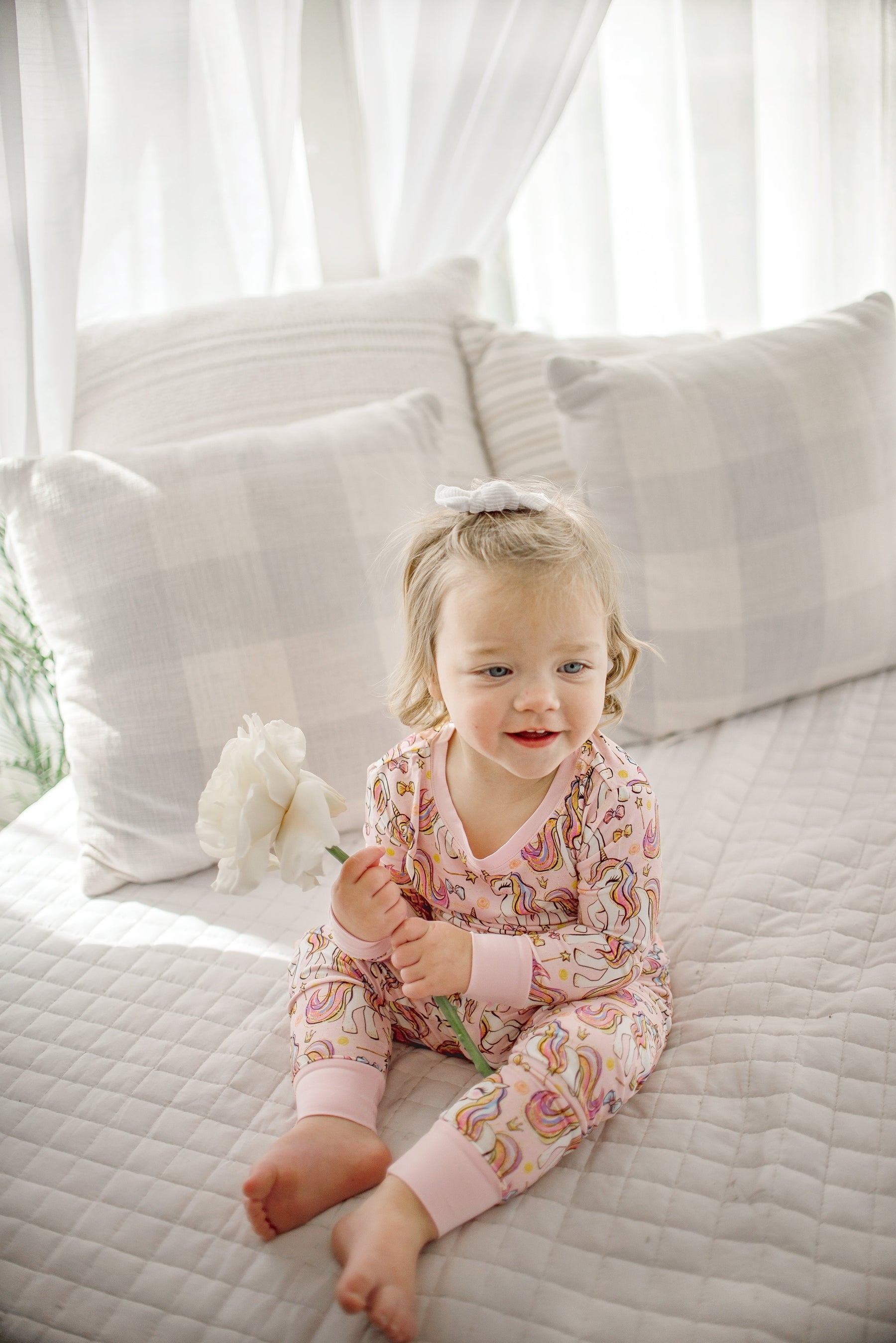 Pink Unicorn | Two-Piece Bamboo Pajama Set by Boosh Baby image 5