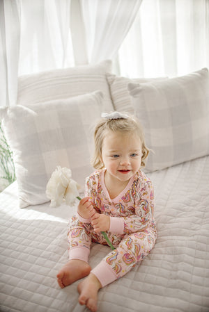 Pink Unicorn | Two-Piece Bamboo Pajama Set by Boosh Baby image 5