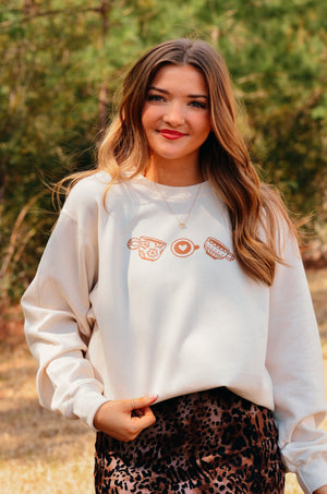 Less Depresso Sweatshirt by Southern Bliss Company, Southern lifestyle apparel main product photo
