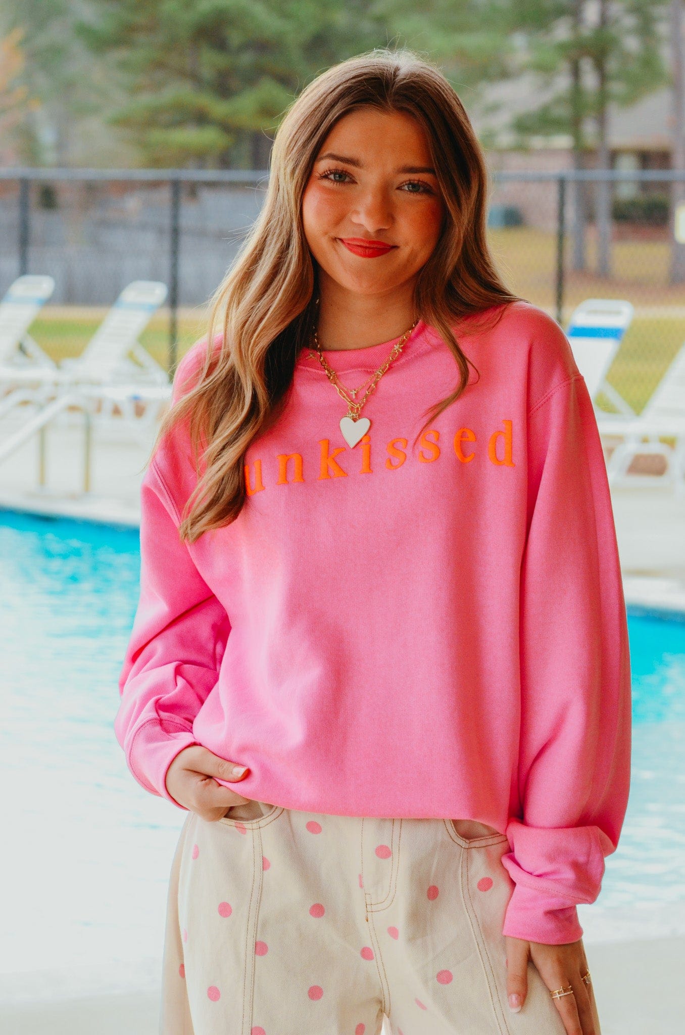 Sunkissed Pink Sweatshirt by Southern Bliss Company, Southern lifestyle apparel detail photo 5