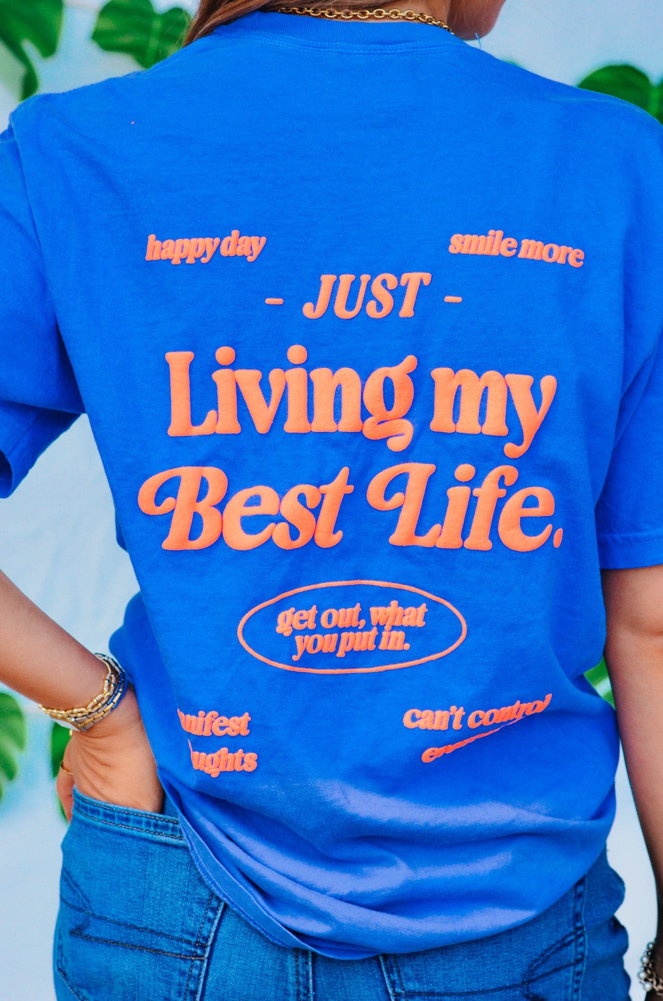 Living My Best Life Tee by Southern Bliss Company, Southern lifestyle apparel main product photo