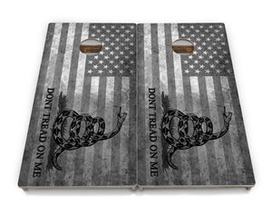 DTOM B&W Flag Cornhole Boards - Professional Tournament Series by Cornhole Solutions, custom cornhole board detail photo 4