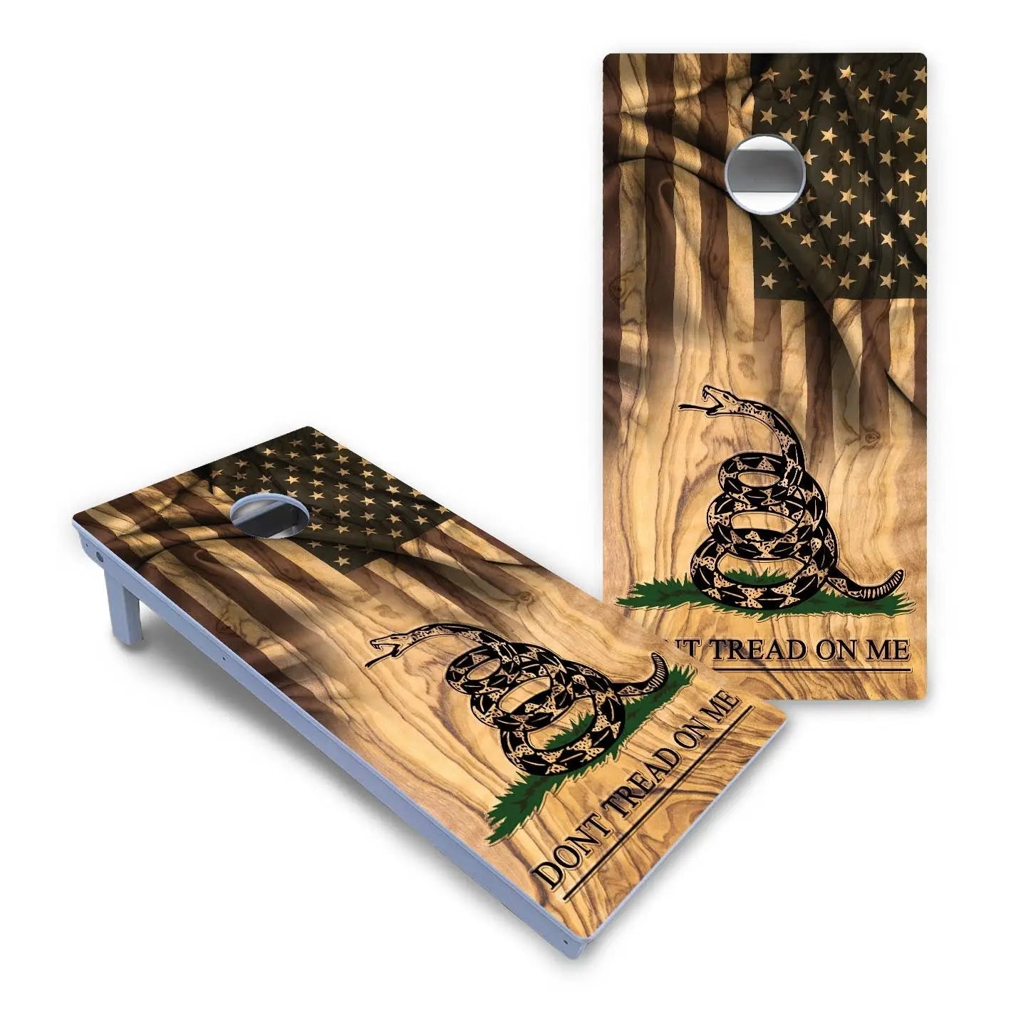 DTOM Flag 3 Cornhole Boards - All Weather Series by Cornhole Solutions, custom cornhole board detail photo 2