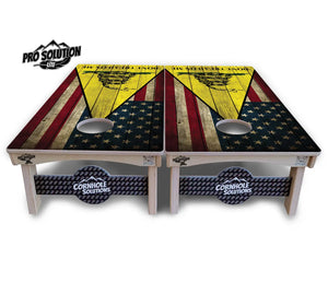 DTOM Rustic Triangle Cornhole Boards - Pro Solution Lite Series Cornhole Solutions