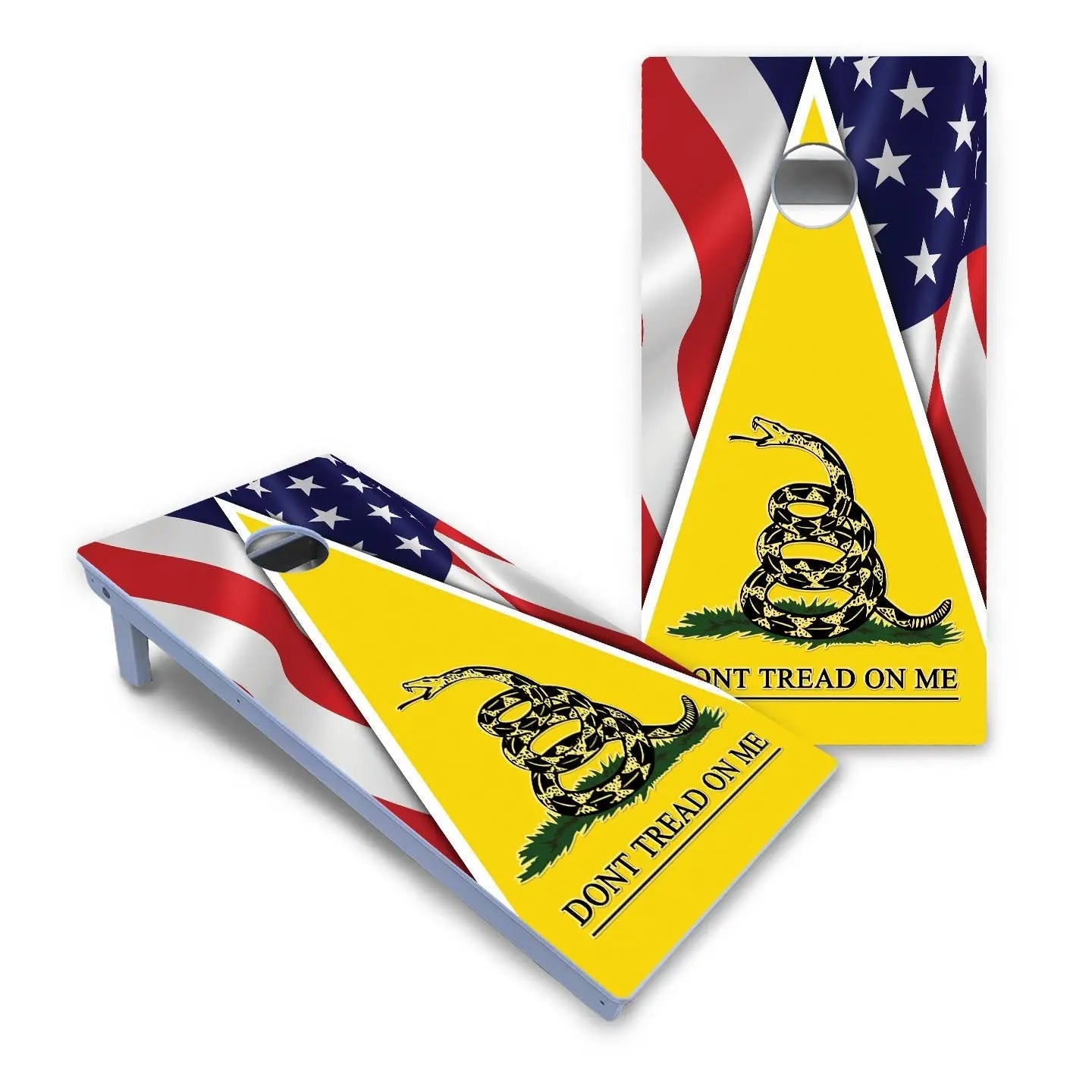 DTOM Yellow Triangle Cornhole Boards - All Weather Series Cornhole Solutions