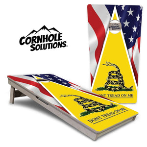 DTOM Yellow Triangle Cornhole Boards - Professional Tournament Series by Cornhole Solutions, custom cornhole board main product photo