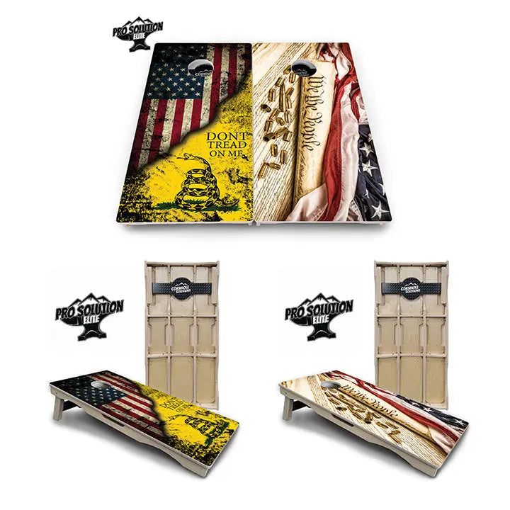 DTOM & WTP Cornhole Boards - Pro Solution Elite Series by Cornhole Solutions, custom cornhole board main product photo