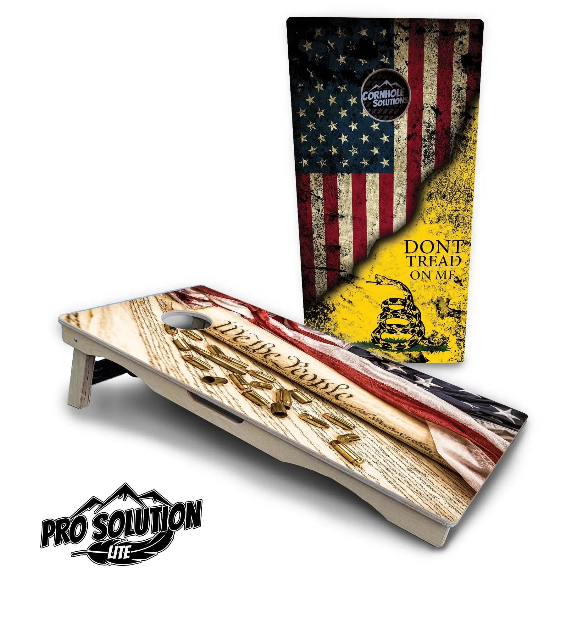 DTOM & WTP Cornhole Boards - Pro Solution Lite Series by Cornhole Solutions, custom cornhole board main product photo