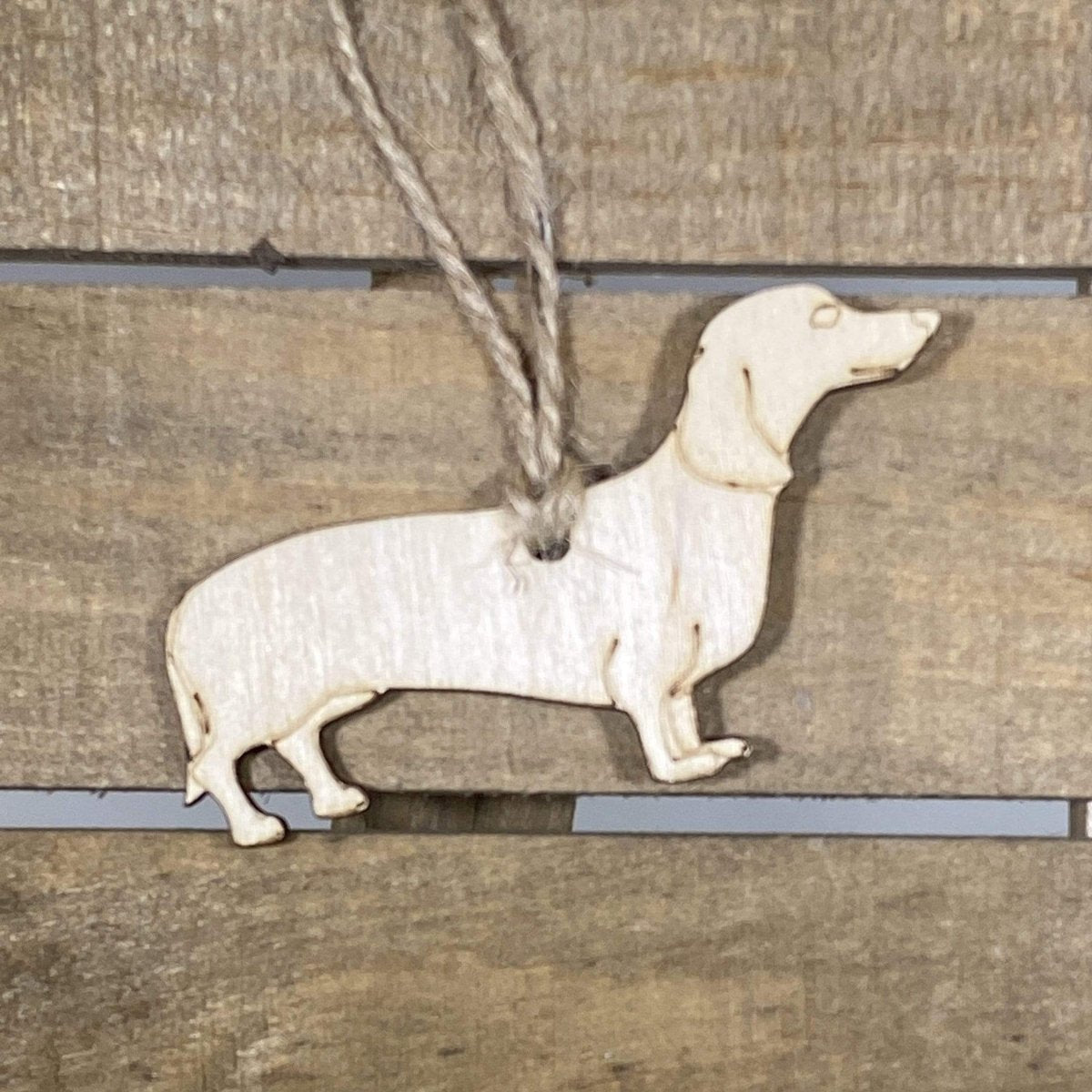 Dachshund Christmas Ornament | Wiener Dog Wooden Holiday Decor