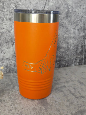 Dad Fist Bump Kids Names by EverLee Creations, custom tumbler detail photo 4
