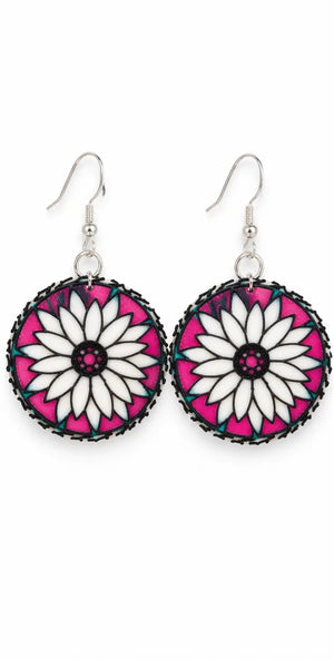 Daisy Pop Handmade Earrings – Bright Flower Dangle Earrings The Tween Space